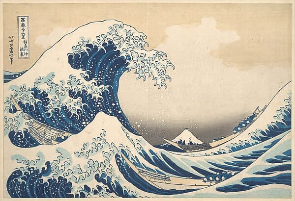 Under the Wave off Kanagawa (Kanagawa oki nami ura), or The Great Wave, from the series Thirty-six Views of Mount Fuji (Fugaku sanjūrokkei)