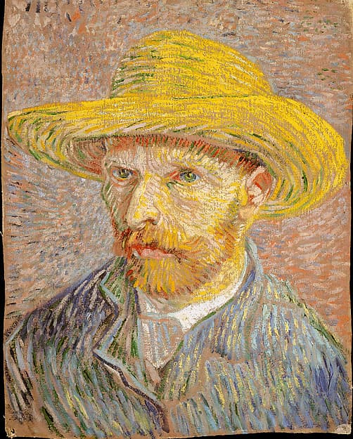 Self-Portrait with a Straw Hat (obverse: The Potato Peeler)