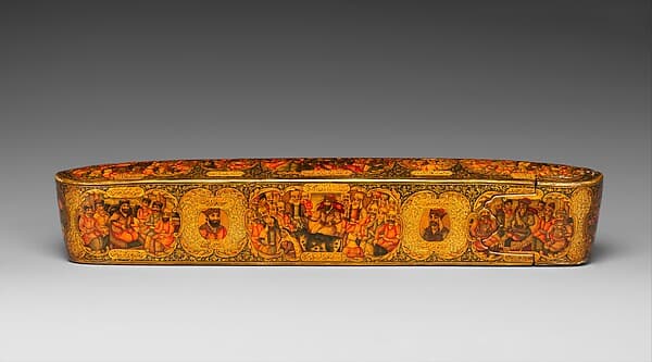 Lacquer Pen Box with Royal Audience Scenes