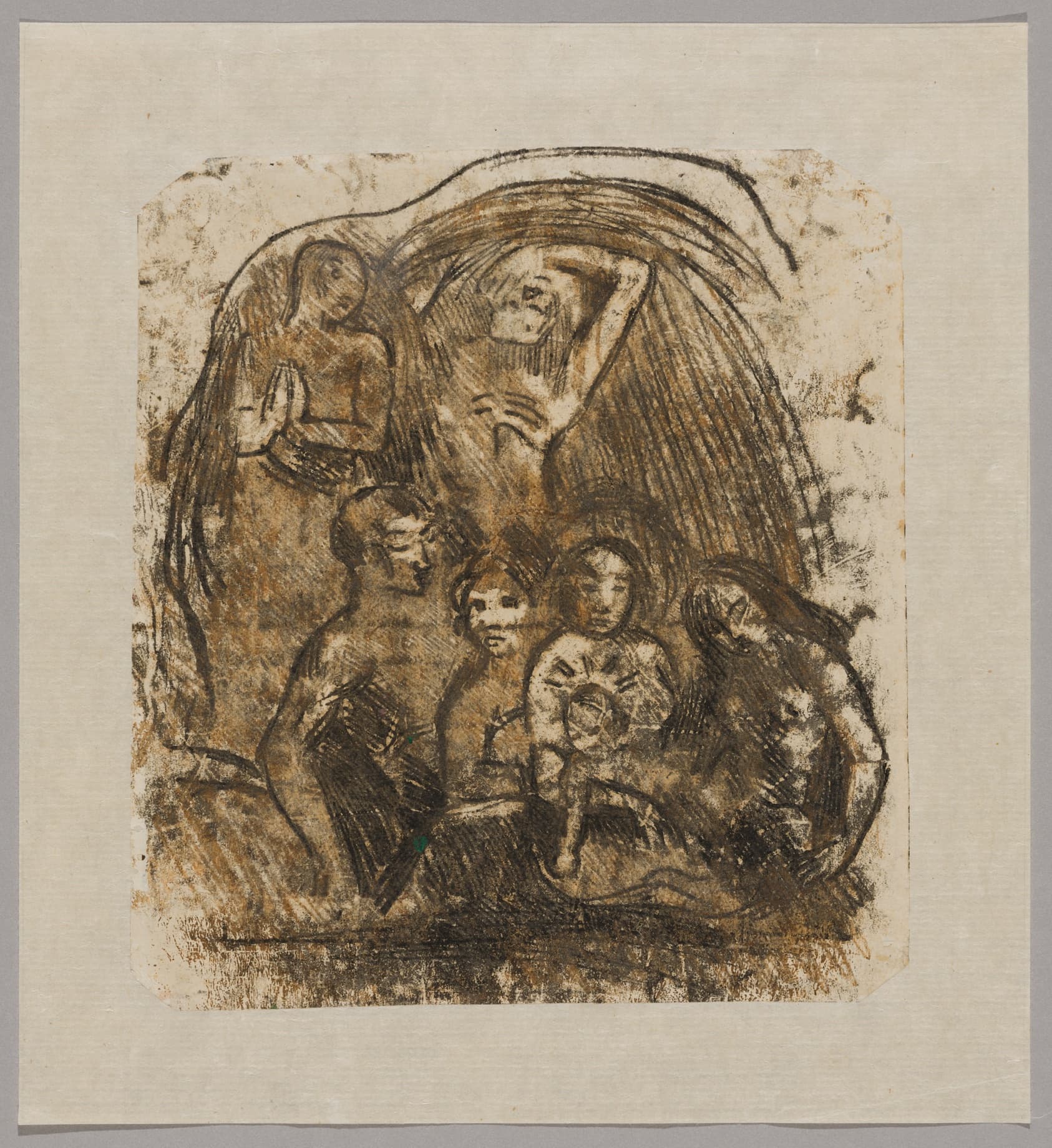 Nativity (Mother and Child Surrounded by Five Figures)