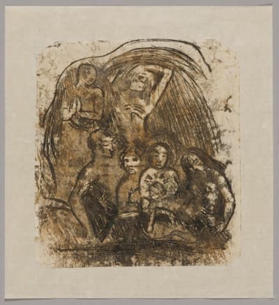 Nativity (Mother and Child Surrounded by Five Figures)