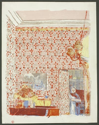 Interior with Pink Wallpaper I, plate five from Landscapes and Interiors